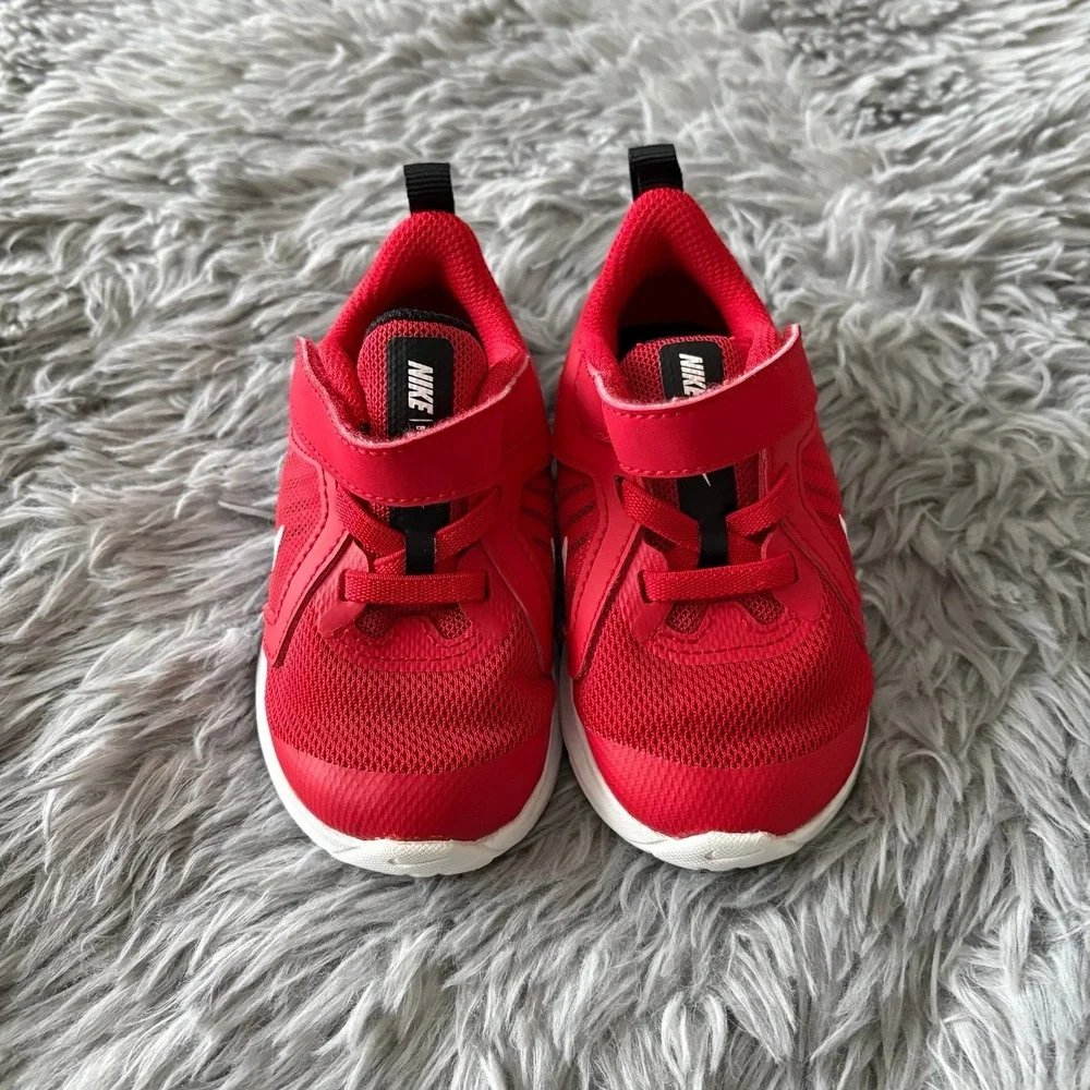 Nike Sneakers Red Black Velcro Toddler 5c Kids Shoes‎ Walking Running